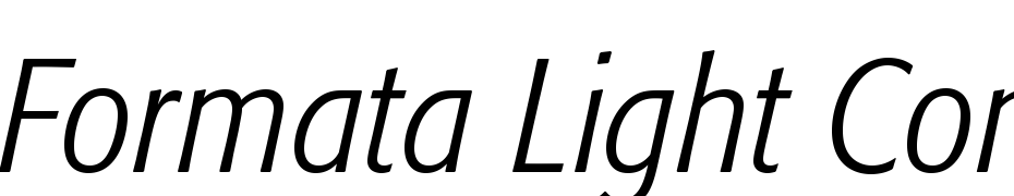 Formata Light Condensed Italic Yazı tipi ücretsiz indir